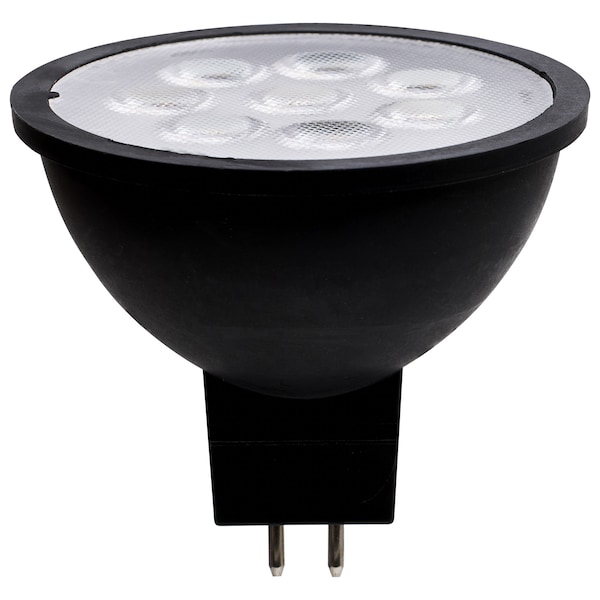 6.5 Watt MR16 LED - Black Finish - 5000K - GU5.3 Base - 500 Lumens - 12 Volt - Hologen